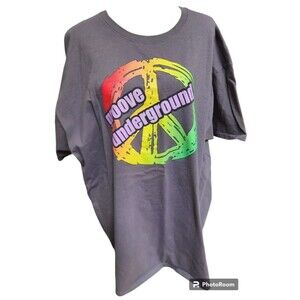 Groove Underground Band T-Shirt Size 2X Peace Sign Rock Music
